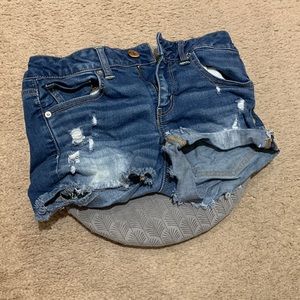 American eagle mid rise jean shorts